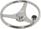 3 Spoke Stainless Steel Steering Wheel for Marine Boat (13.5 Inch)