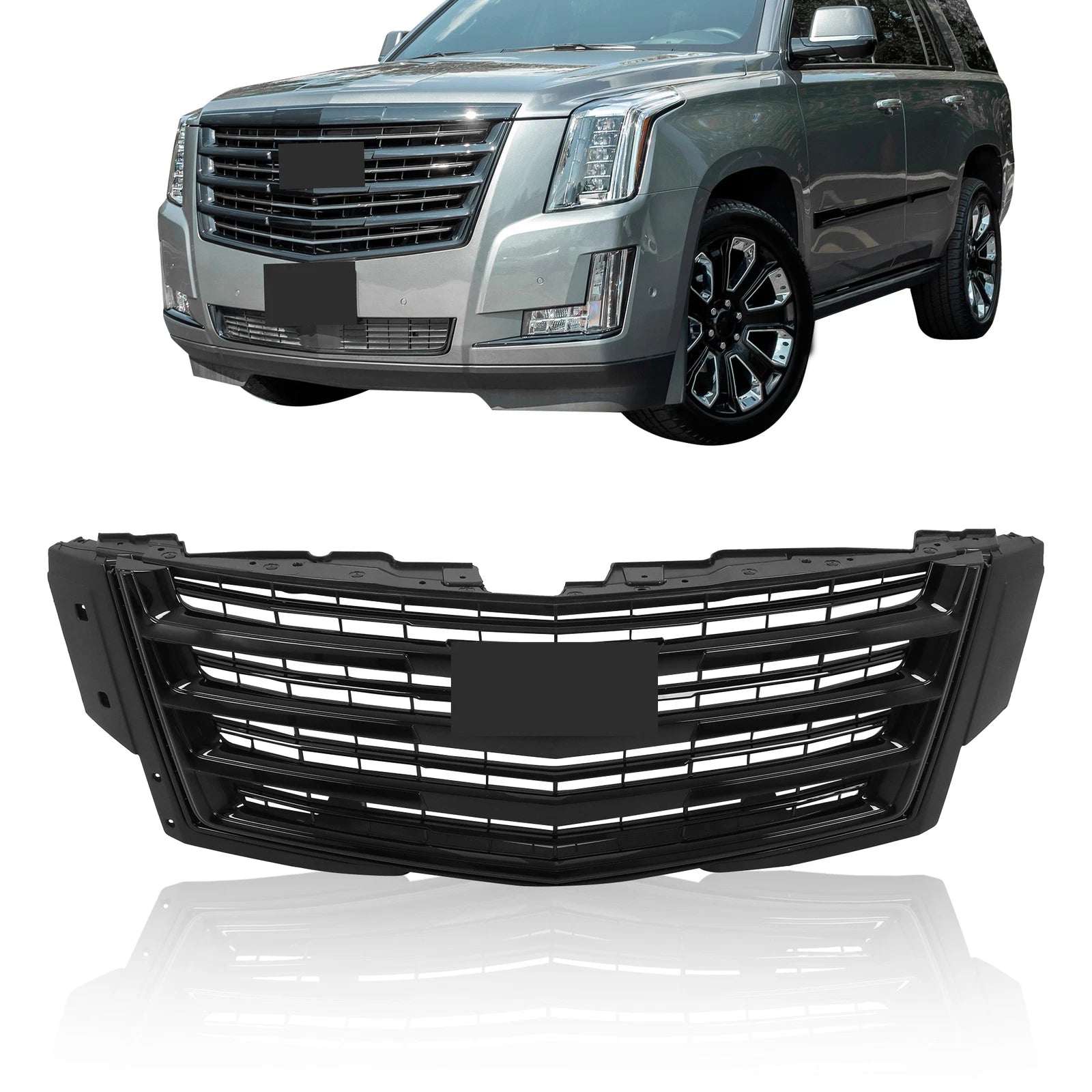 Gloss Black Front Upper Bumper Grille for Cadillac Escalade (2015-2020)