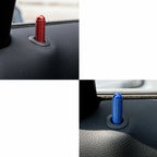 Red Alloy Door Lock Knobs Molding Decor for Mercedes-Benz GLA (2014-2021)