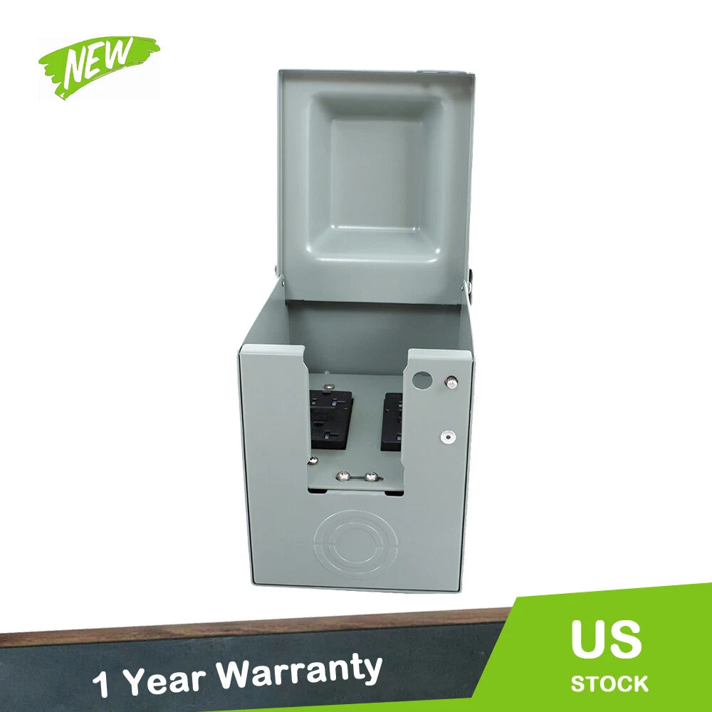 Rainproof Outdoor Electrical Outlet Box for Dual 20 AMP Receptacles