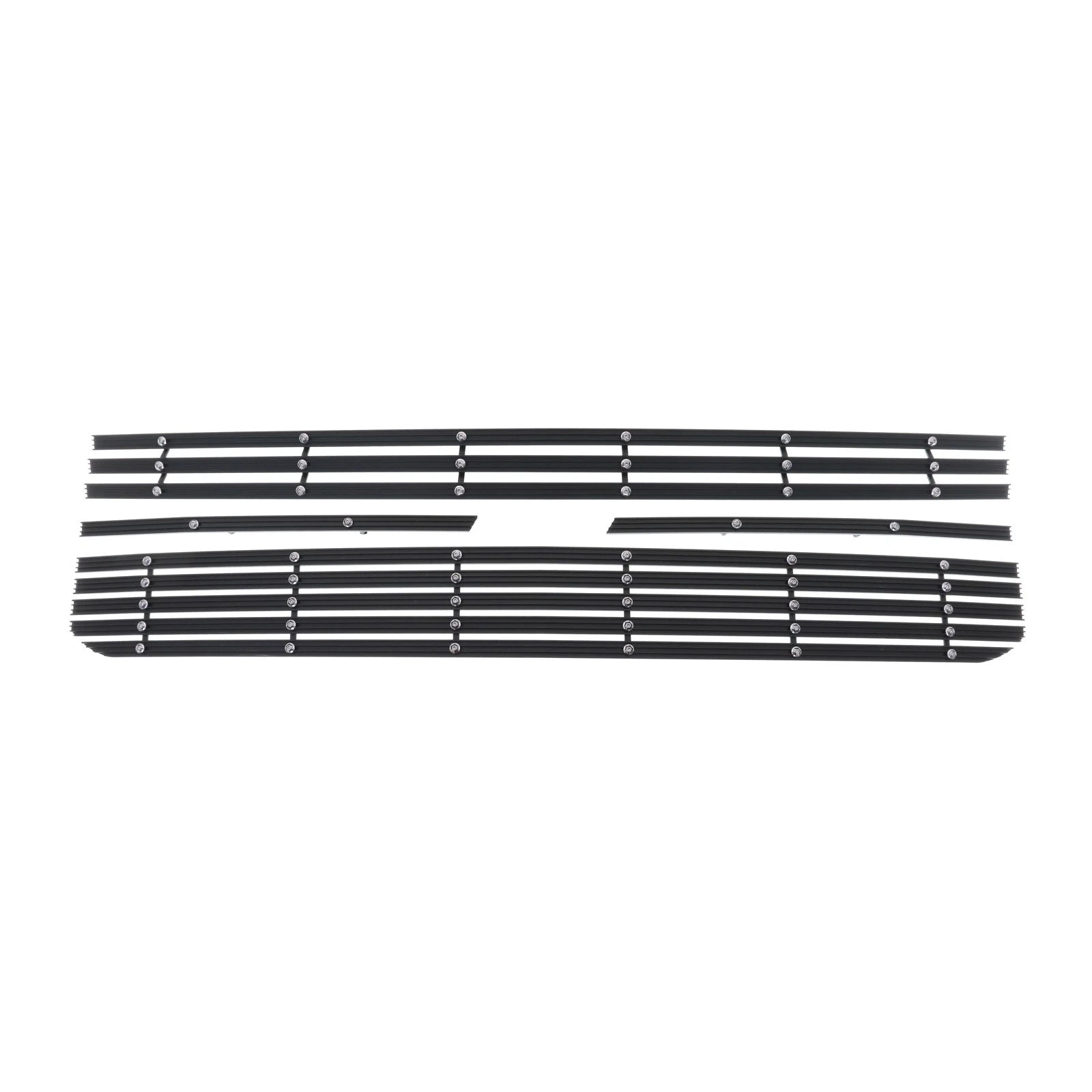 Black Wide Rivet Billet Grille Insert for Chevy Silverado 1500 (2019-2022)
