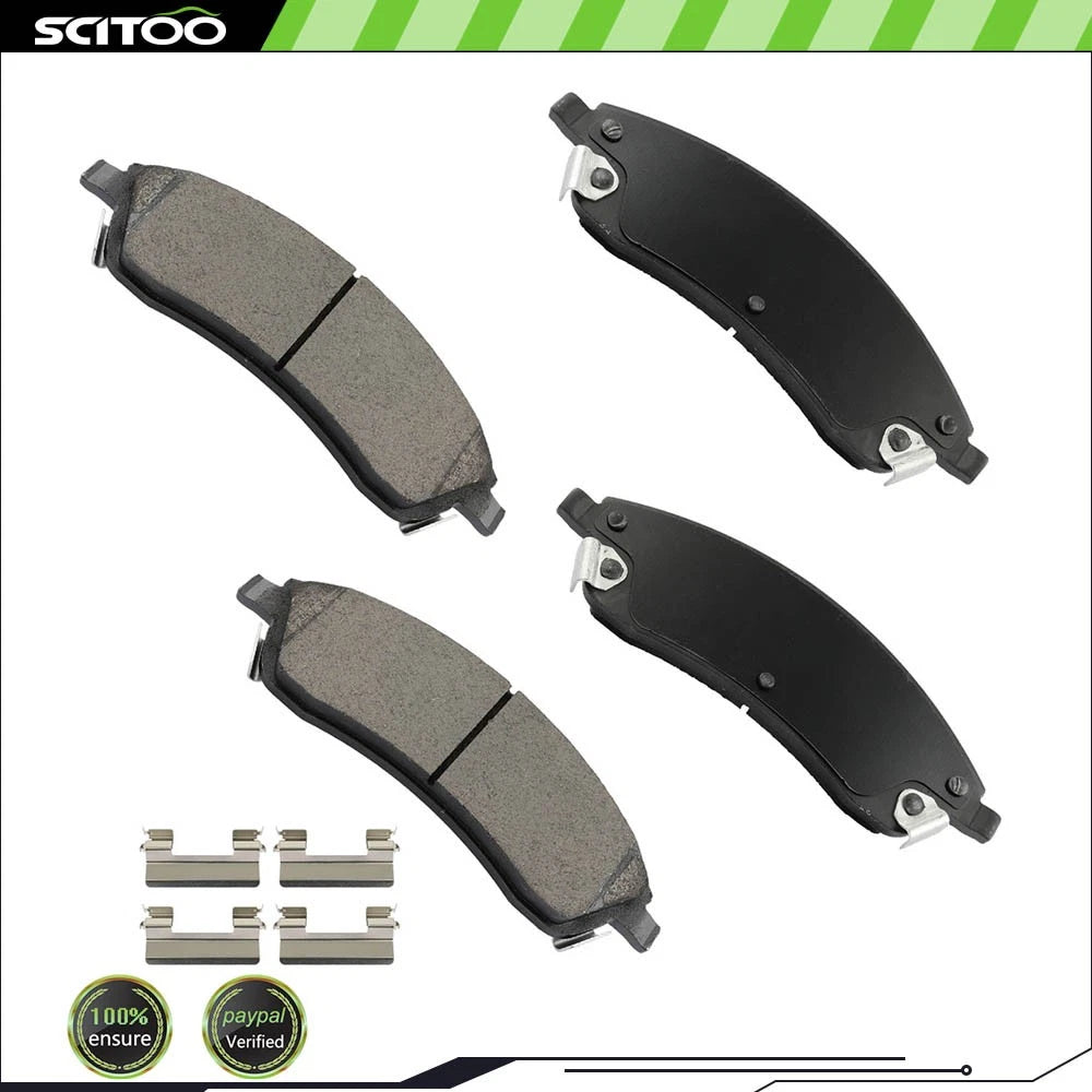 Set of 4 Front Brake Pad Assembly for Cadillac SRX (2004–2009) CTS (2006–2007)