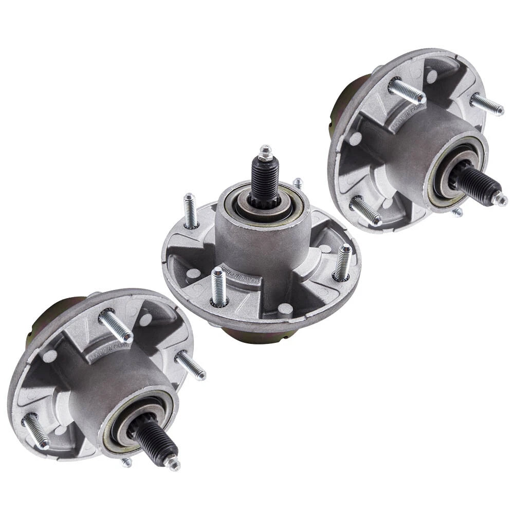 Set of 3 Spindle Assembly for John Deere 48" 54" 60" 72" Deck