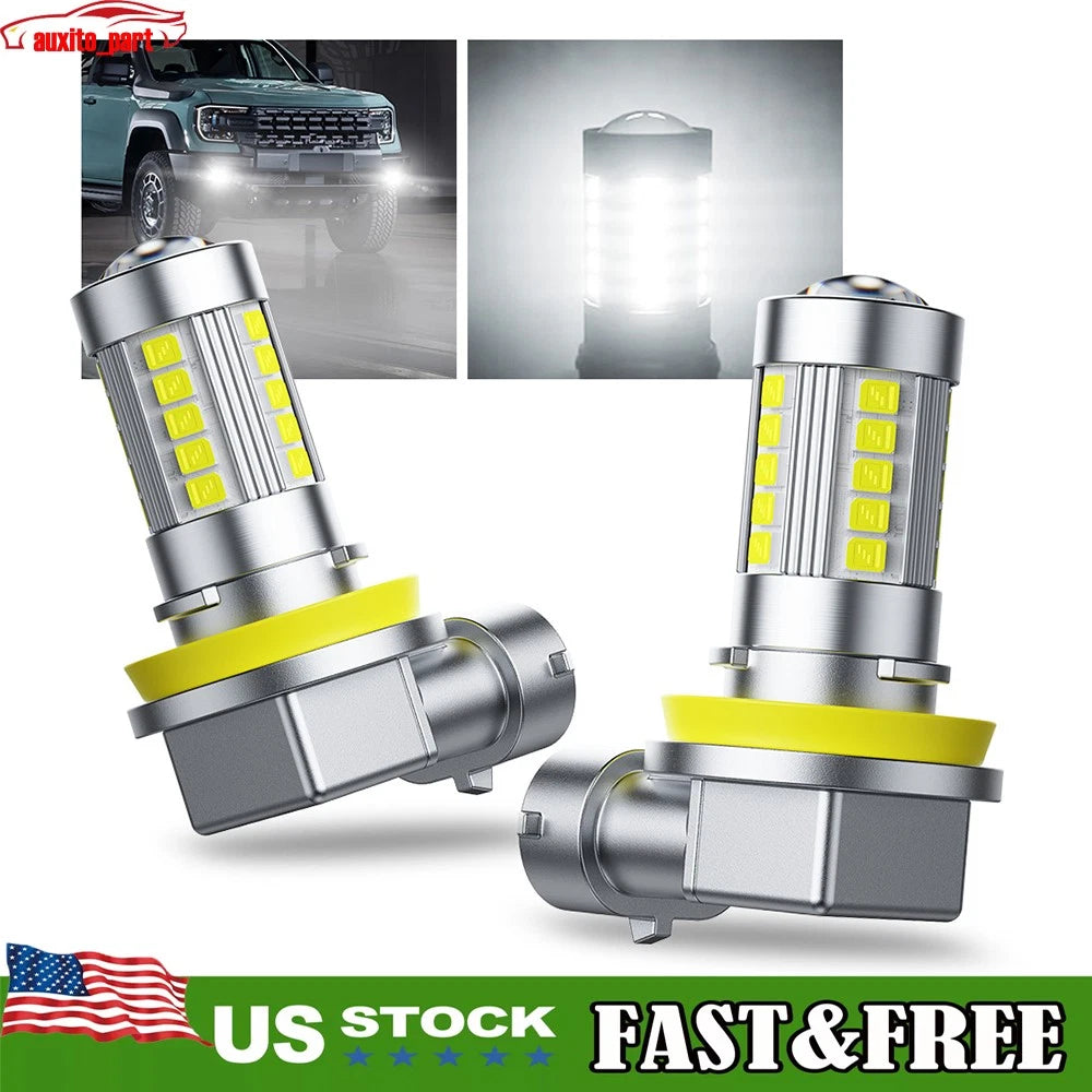 H11 LED Headlight Bulbs Kit for Vehicles (6500K, 60000LM)