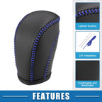 Gear Shift Lever Cover for Volkswagen Atlas (2018–2022) - Black, Blue Stitches