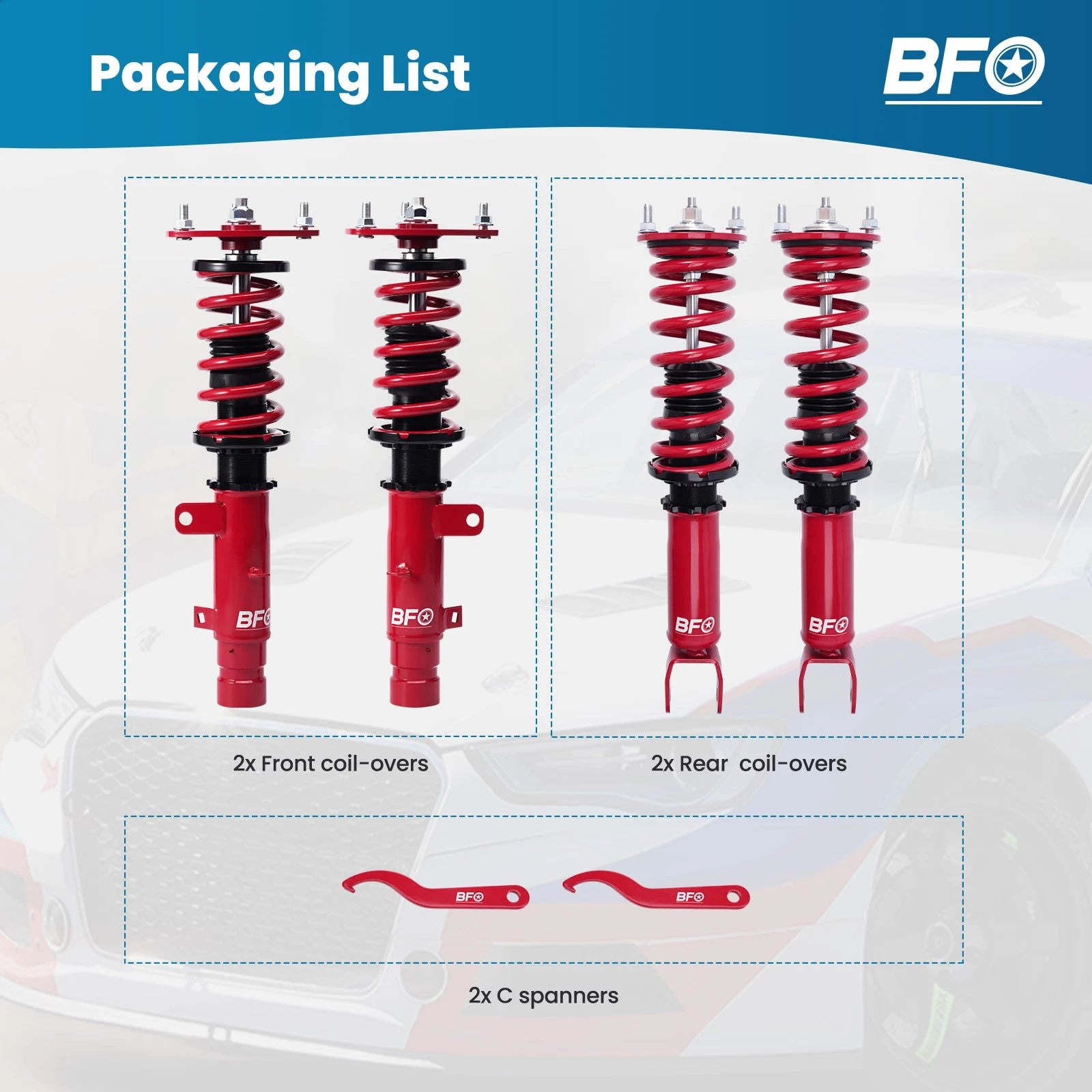 Coilovers Suspension Lowering Kit for Honda Accord (2013–2017)