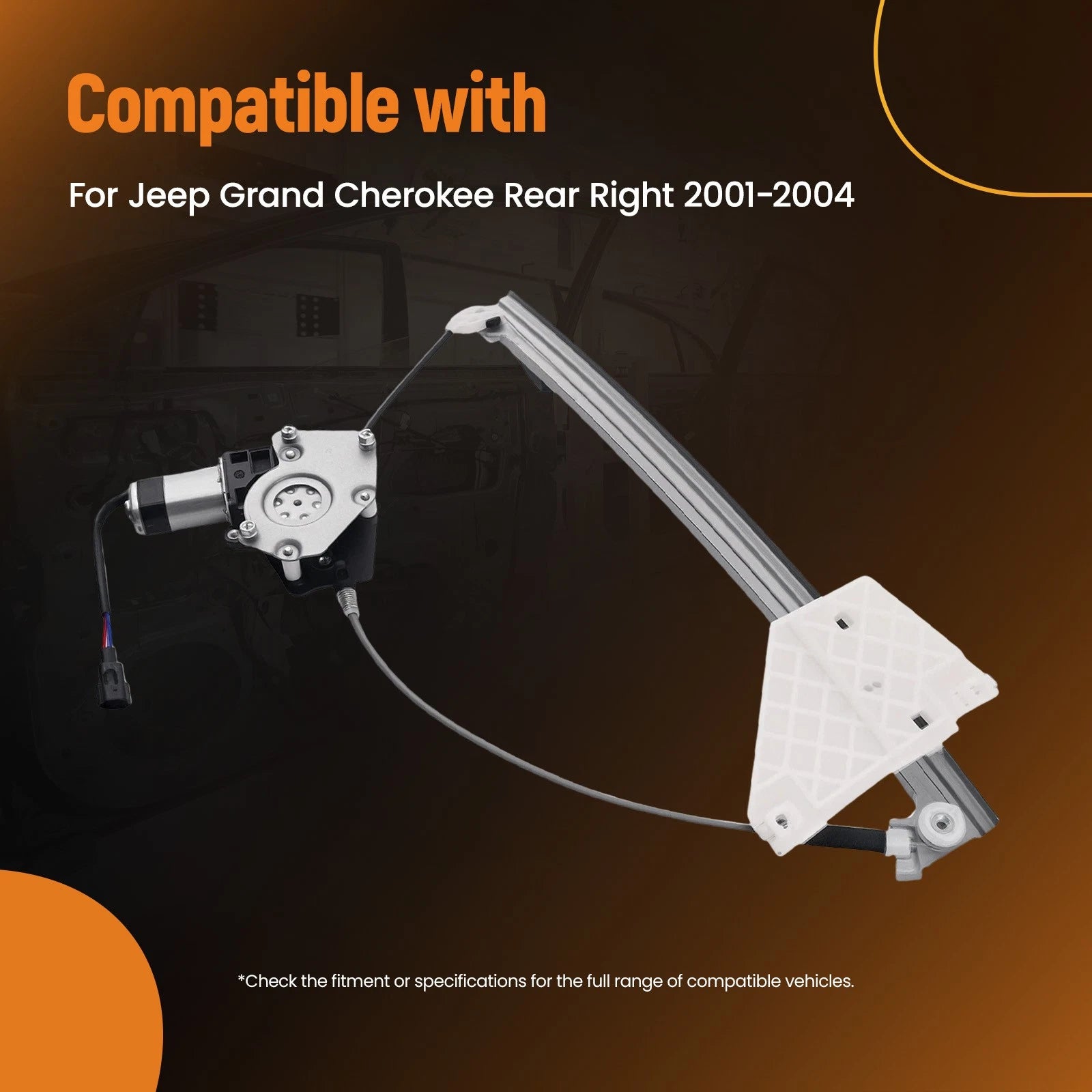 Electric Window Regulator Rear Right for Jeep Grand Cherokee (1999–2004) 55363284AA