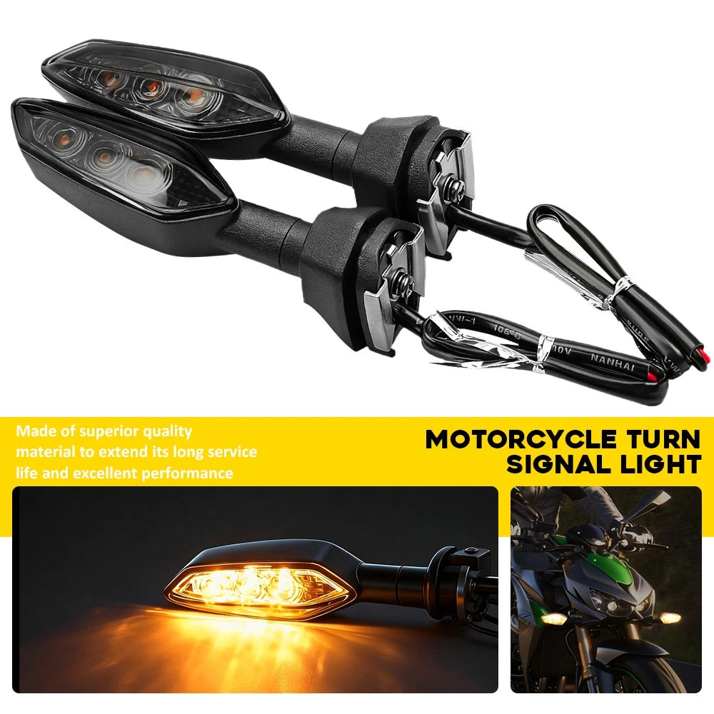 LED Turn Signal Light Smoked Lens for Kawasaki Z750/S Z300 Z250 SL Z125 PRO ZH2