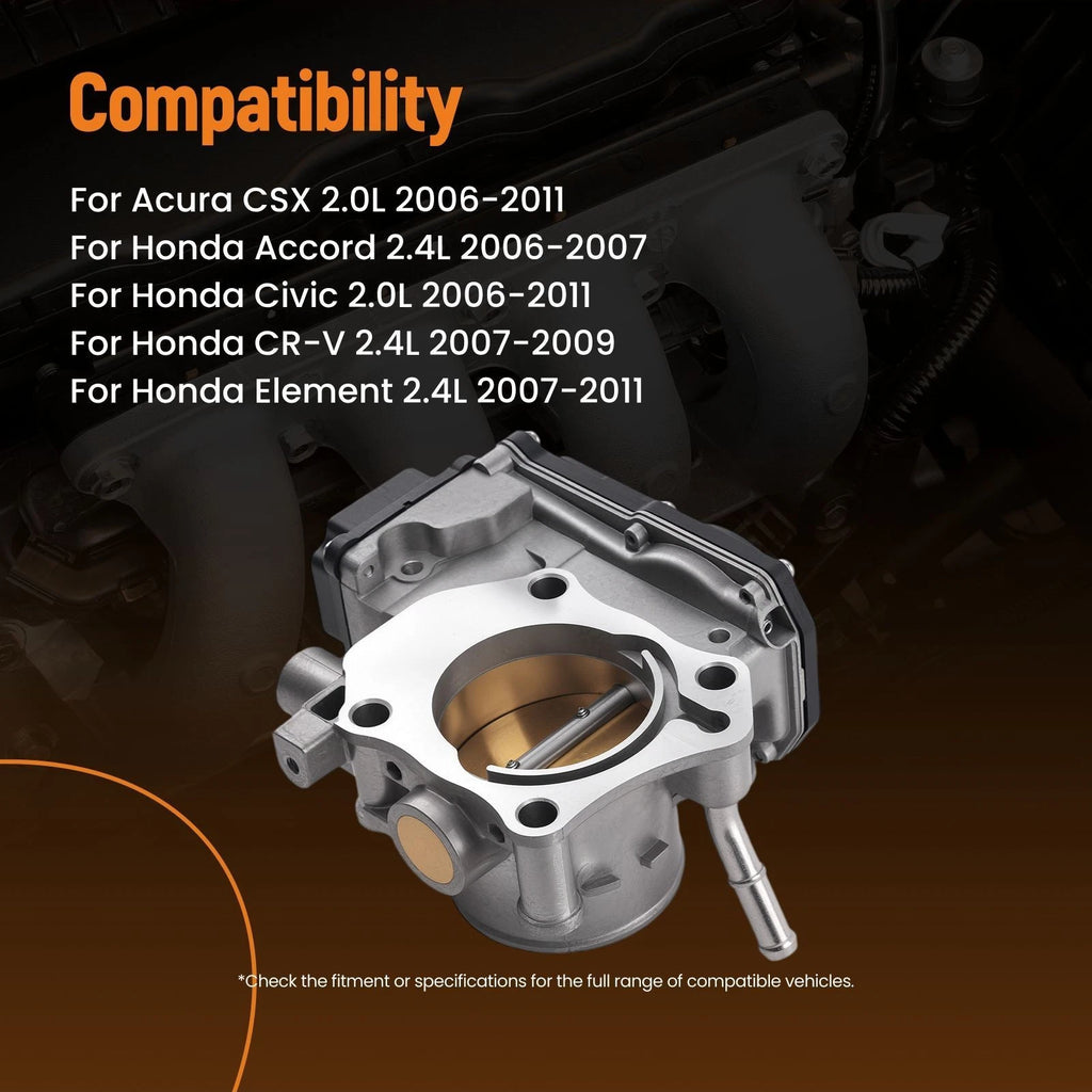 Throttle Body for Honda Element 2007–2011, Accord, Civic, CR-V, CSX 16400-RZAA01