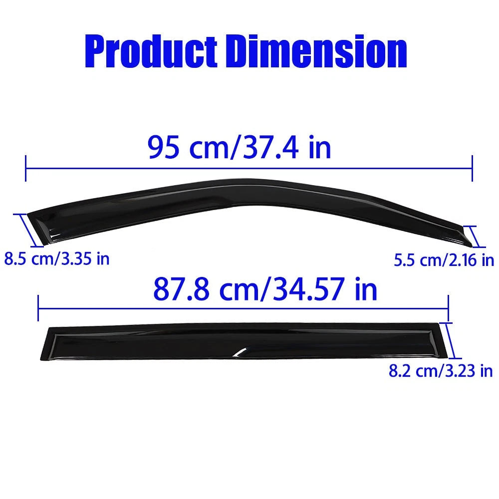 Set of 4 Smoke Tint Window Visors for Toyota Highlander (2001–2007)