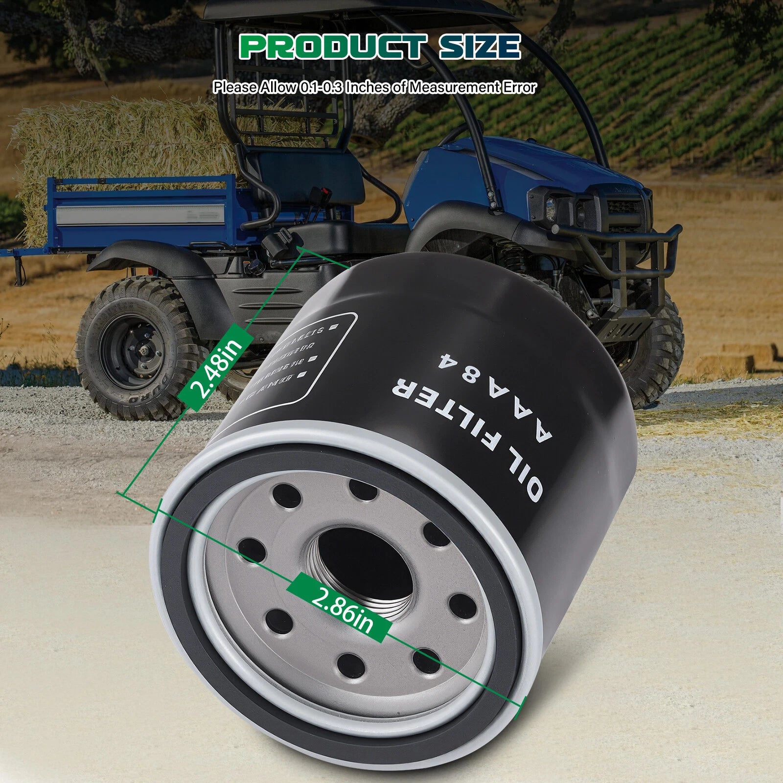 Oil Filter for Kawasaki Mule 500 520 550 600 610 SX 4x4 (2005–2023)
