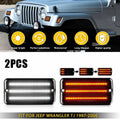 Smoked Lens LED Side Marker Light for Jeep Wrangler TJ (1997–2006) AUXITO H