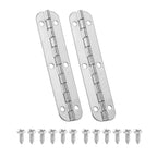 Set of 6 Silver Cabinet Hinges for Toolbox (65mm x 15mm)
