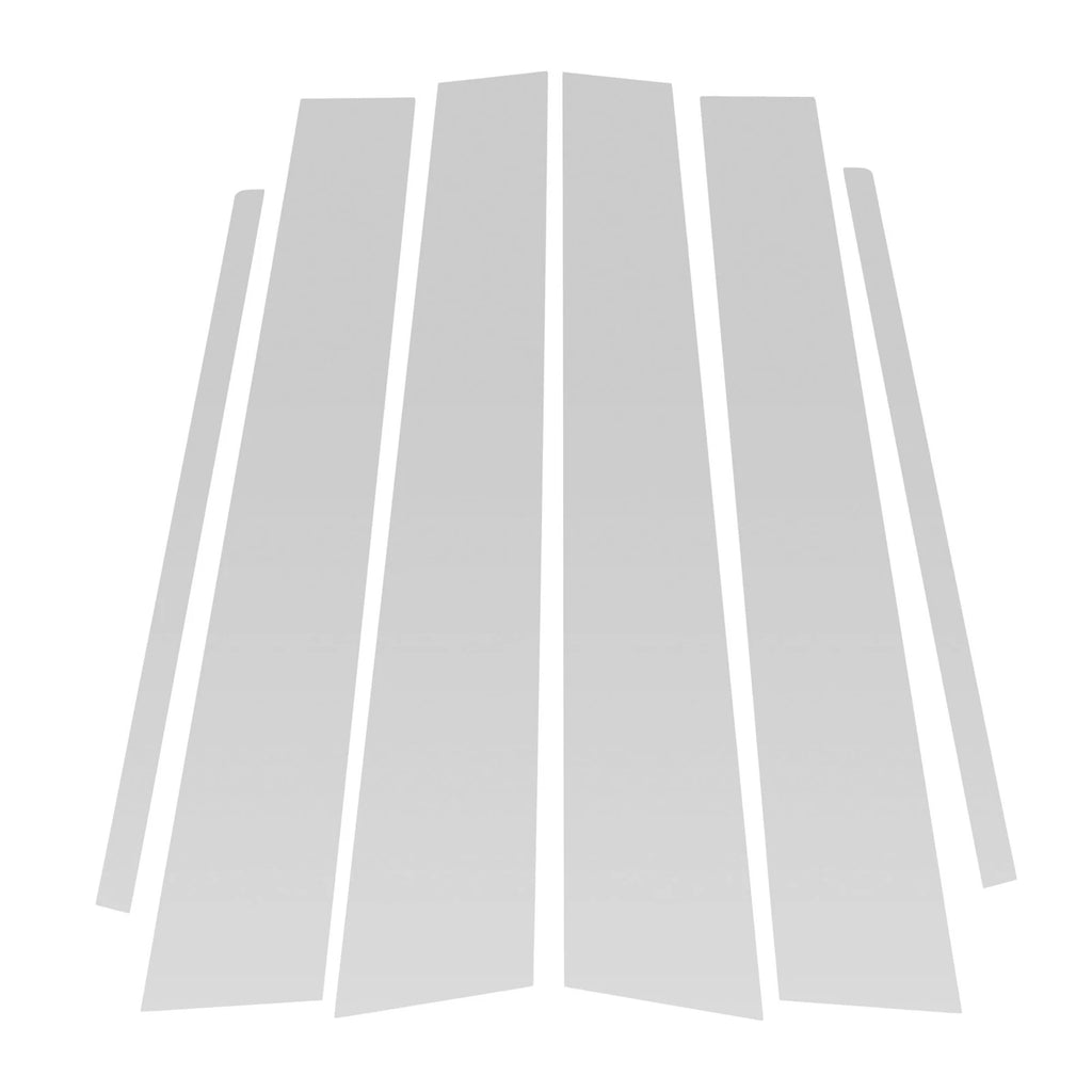 Set of 6 Door Pillar Window Trim for Lexus CT200h (2011–2019) Silver Tone