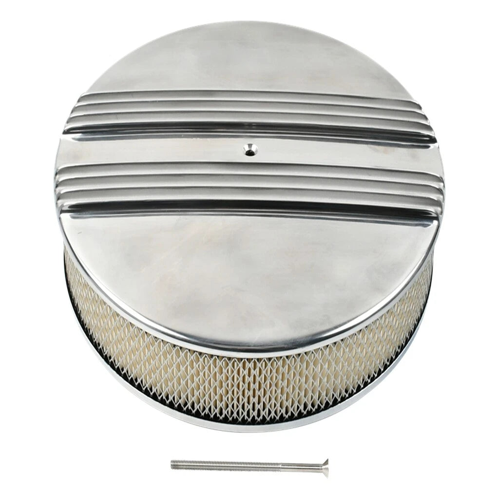 14" Split Finned Aluminum Air Cleaner for Chevy SBC BBC 350 454 (1960–2023)