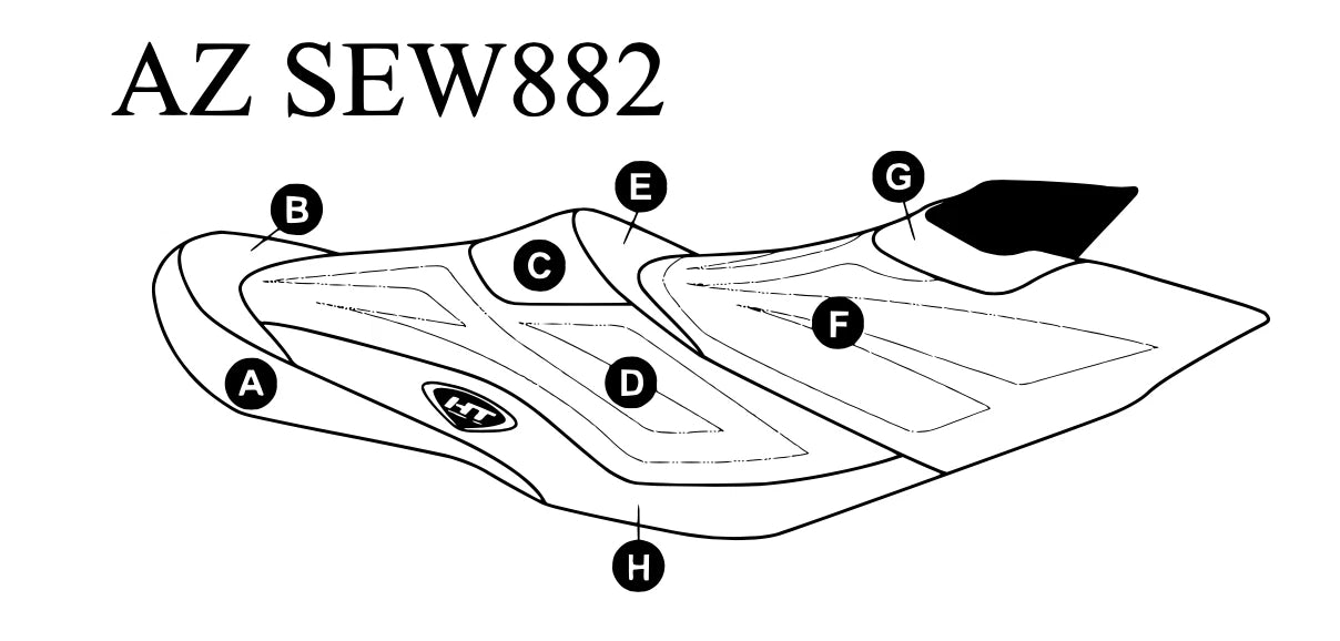 Hydro-Turf Seat Cover for Sea-Doo RXT-iS/RXT 260/RXT-X 260 (Custom Colors)