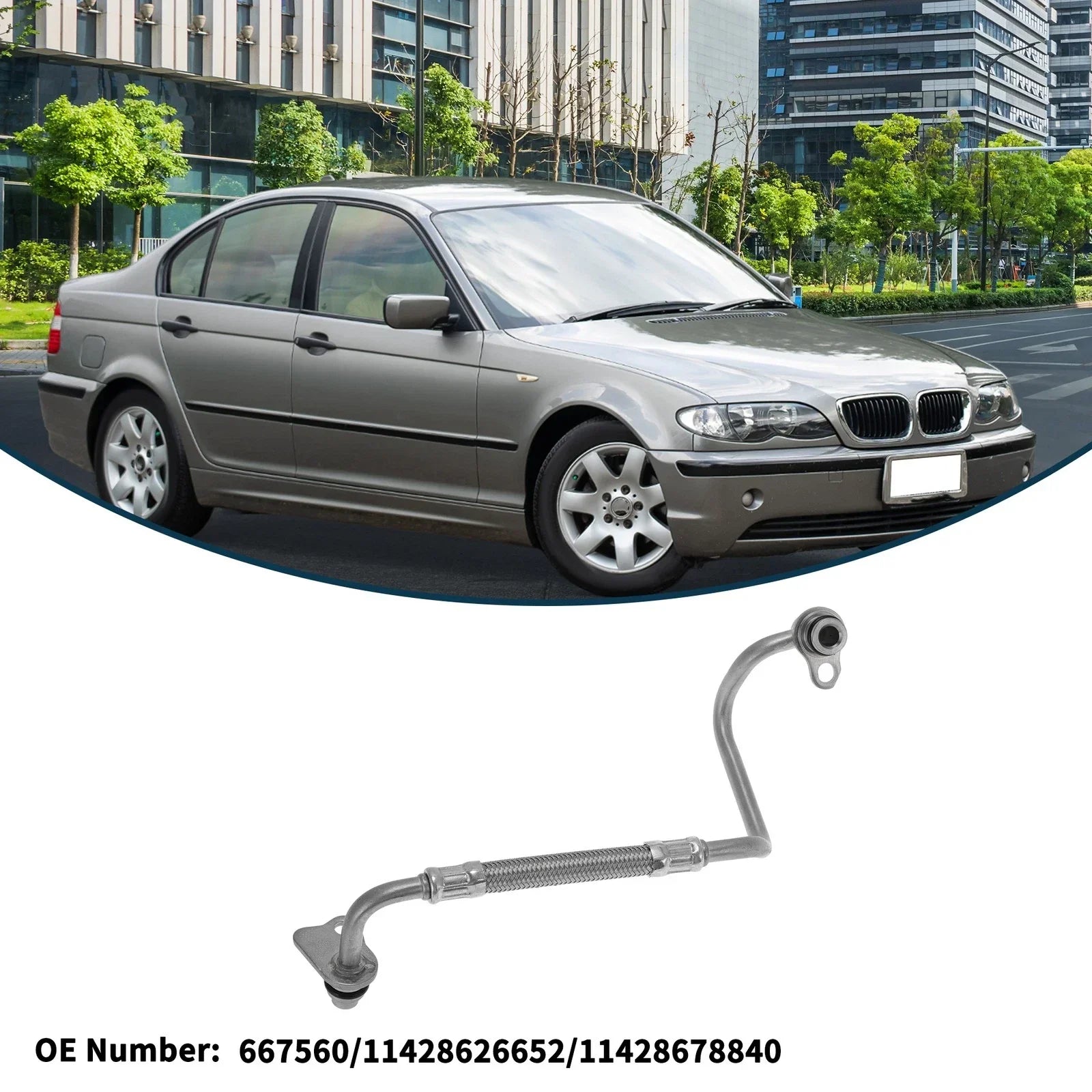 Radiator Hose for BMW 228i Metal Silver Tone (2014-2016)