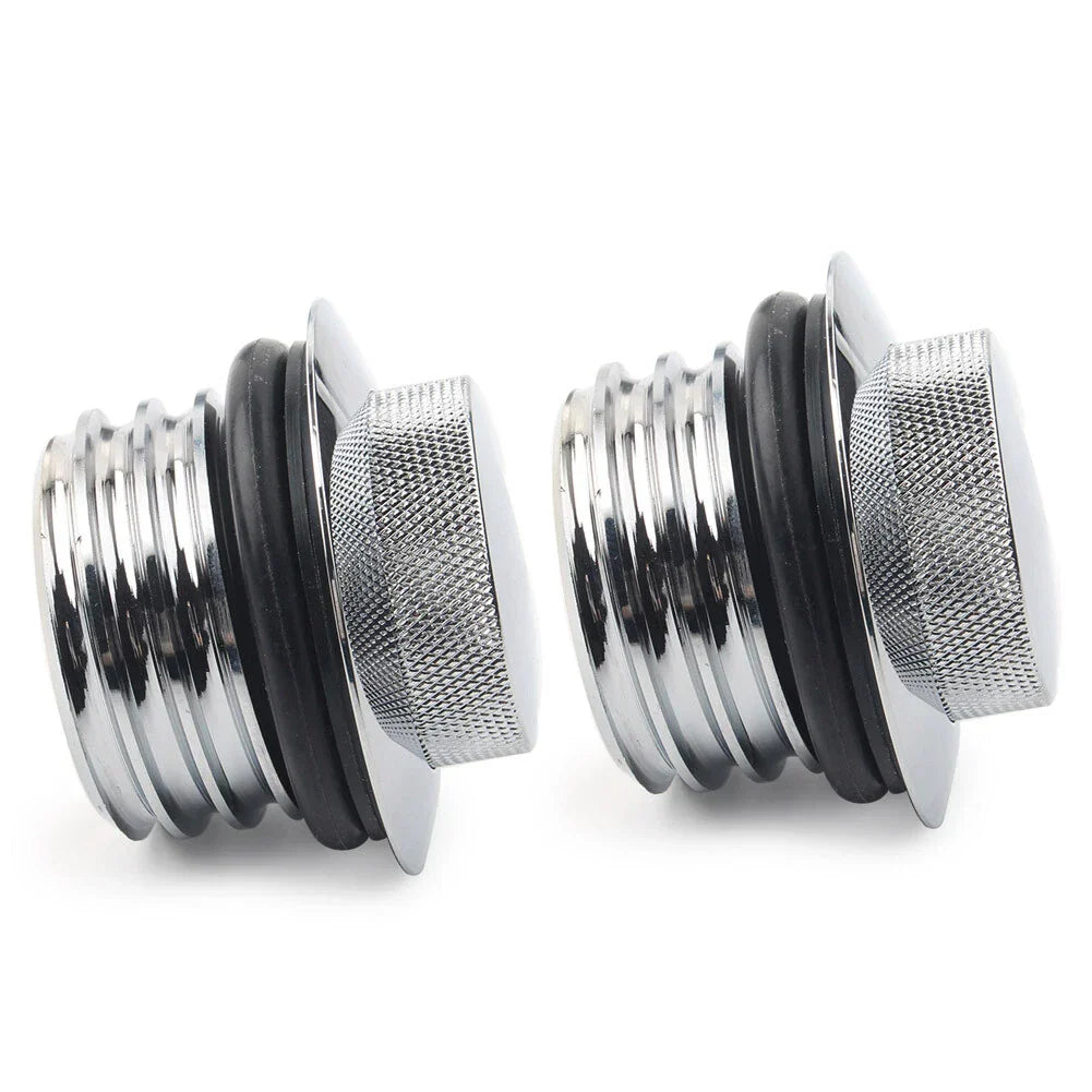 Flush Pop Up Gas Cap Vented Fuel Tank Cover for Harley Chrome