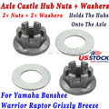 Rear Axle Hub Castle Nut for Yamaha Banshee Warrior Raptor 350 660 Blaster 350cc