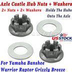 Rear Axle Hub Castle Nut for Yamaha Banshee Warrior Raptor 350 660 Blaster 350cc
