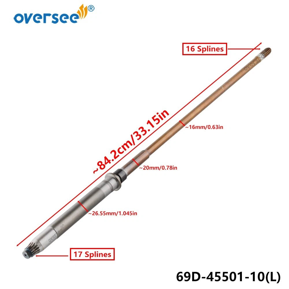 L Driveshaft for Yamaha 2 Stroke 60HP Outboard (69D-45501-10, 69D4550110)