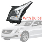 Driver Halogen Headlight for Cadillac ATS (2013–2018) LH w/ Bulb