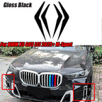 Gloss Black Front Bumper Duct Vents Fin Trim for BMW X5 G05 (2023–2023)