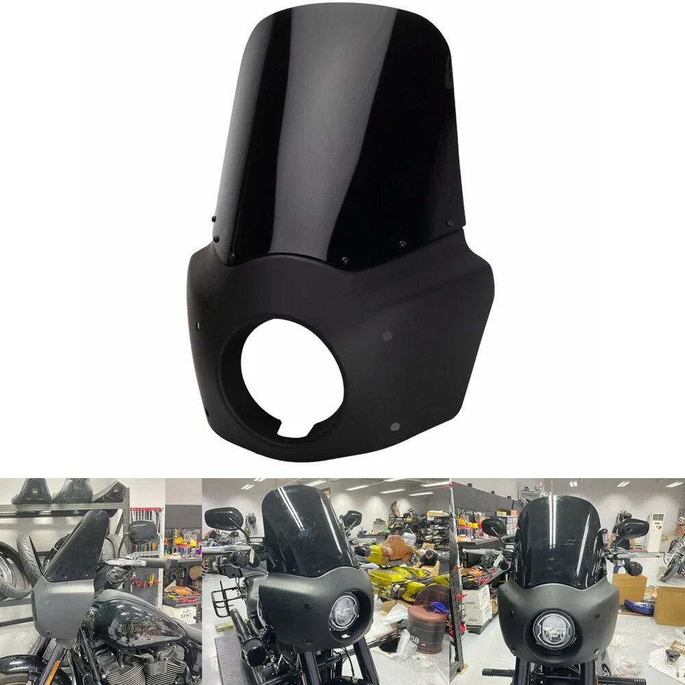 Headlight Fairing w/ Windshield for Harley Softail Low Rider FXLR, Street Bob (2018-2023)