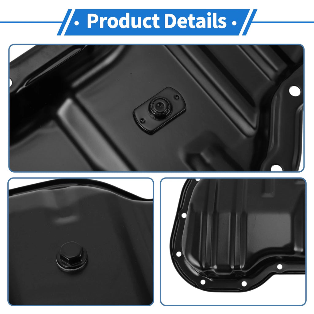 1 Pc Engine Oil Pan No.1210231020 for Toyota Tundra (2005–2006) Steel Black