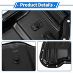 1 Pc Engine Oil Pan No.1210231020 for Toyota Tundra (2005–2006) Steel Black