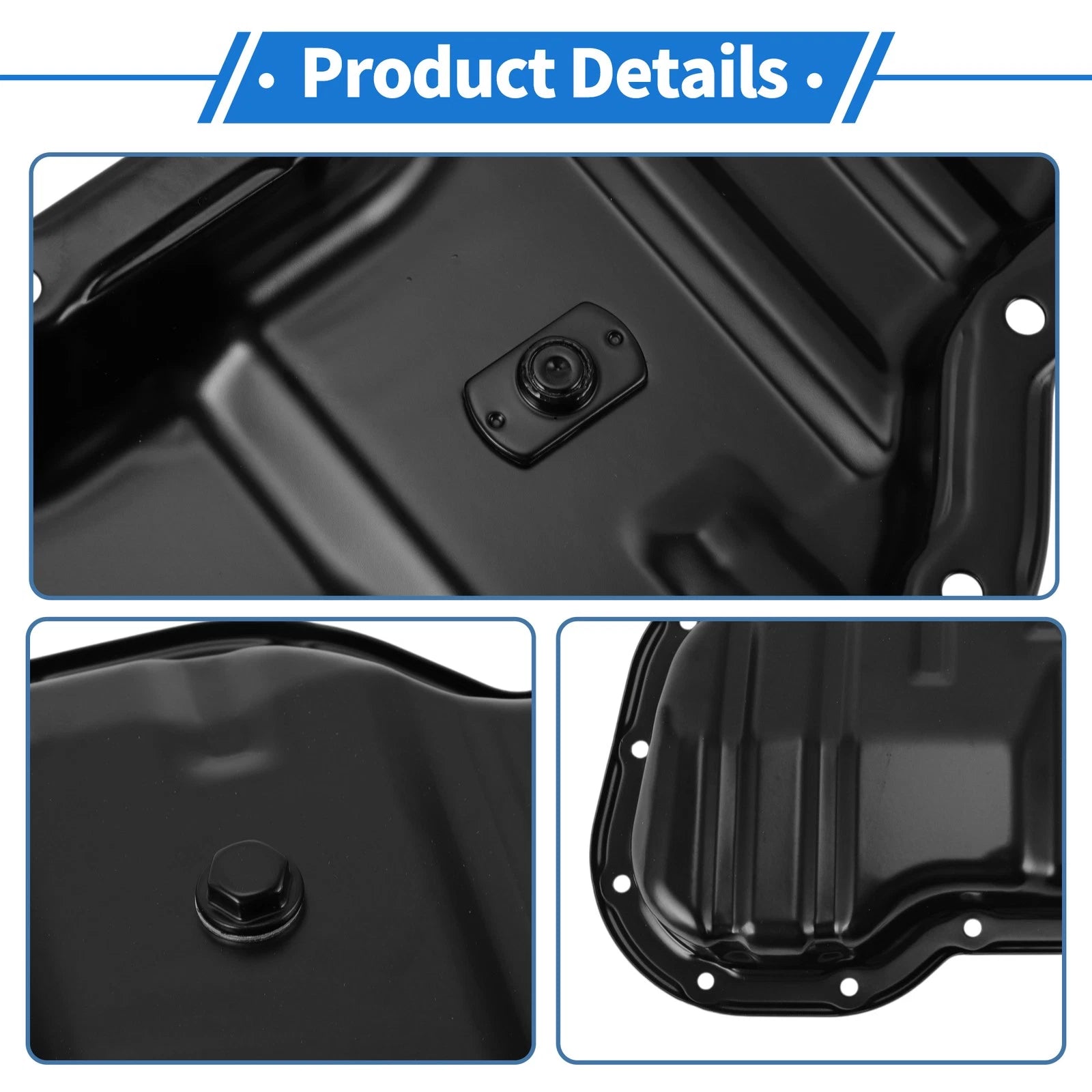 1 Pc Engine Oil Pan No.1210231020 for Toyota Tundra (2005–2006) Steel Black