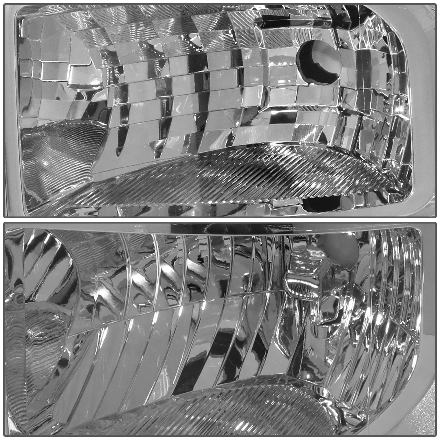 Pair of Chrome Housing Amber Corner Headlights for Ford Super Duty (2011–2016)