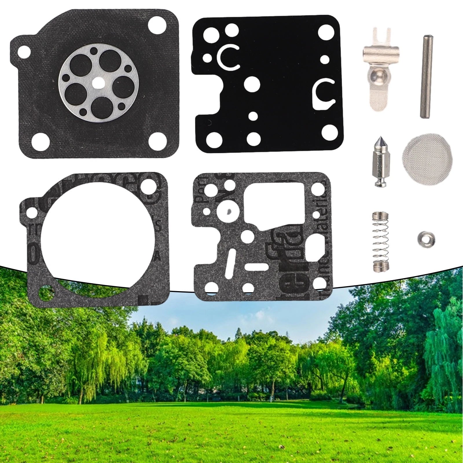 Carburetor Repair Kit for Zama RB-107 RB-K71 RB-K72 RB-K75 (Replacement Parts)