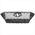 Chrome Grille for Hyundai Kona (2018–2021) - Gray Diamond Mesh, Badge Slot