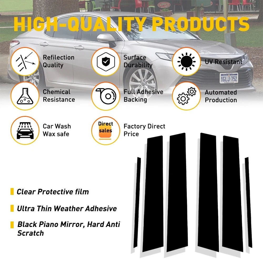 Set of 6 Decal Covers for Toyota Camry (2012–2017)