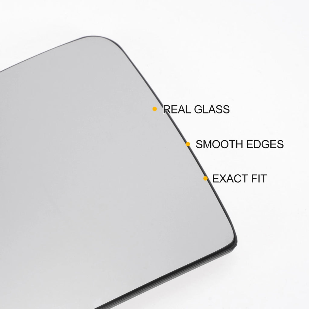 Left Upper Side Mirror Glass w/ Back Convex Heated for Ford Transit 