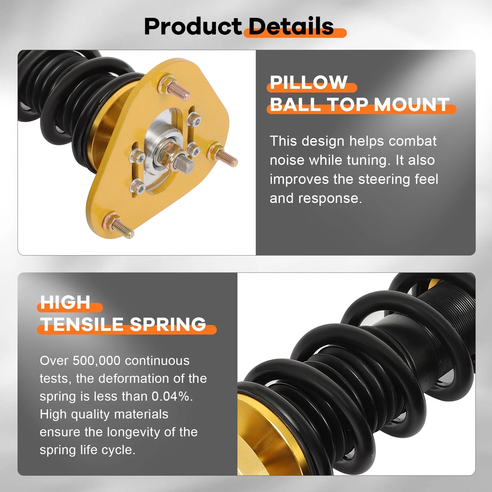 Coilovers for Toyota Corolla (2009–2017) Adjustable Height Suspension Springs