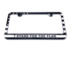 Plastic License Plate Frame American Flag Script for Ford Toyota Chevrolet (Any Year–Any Year)