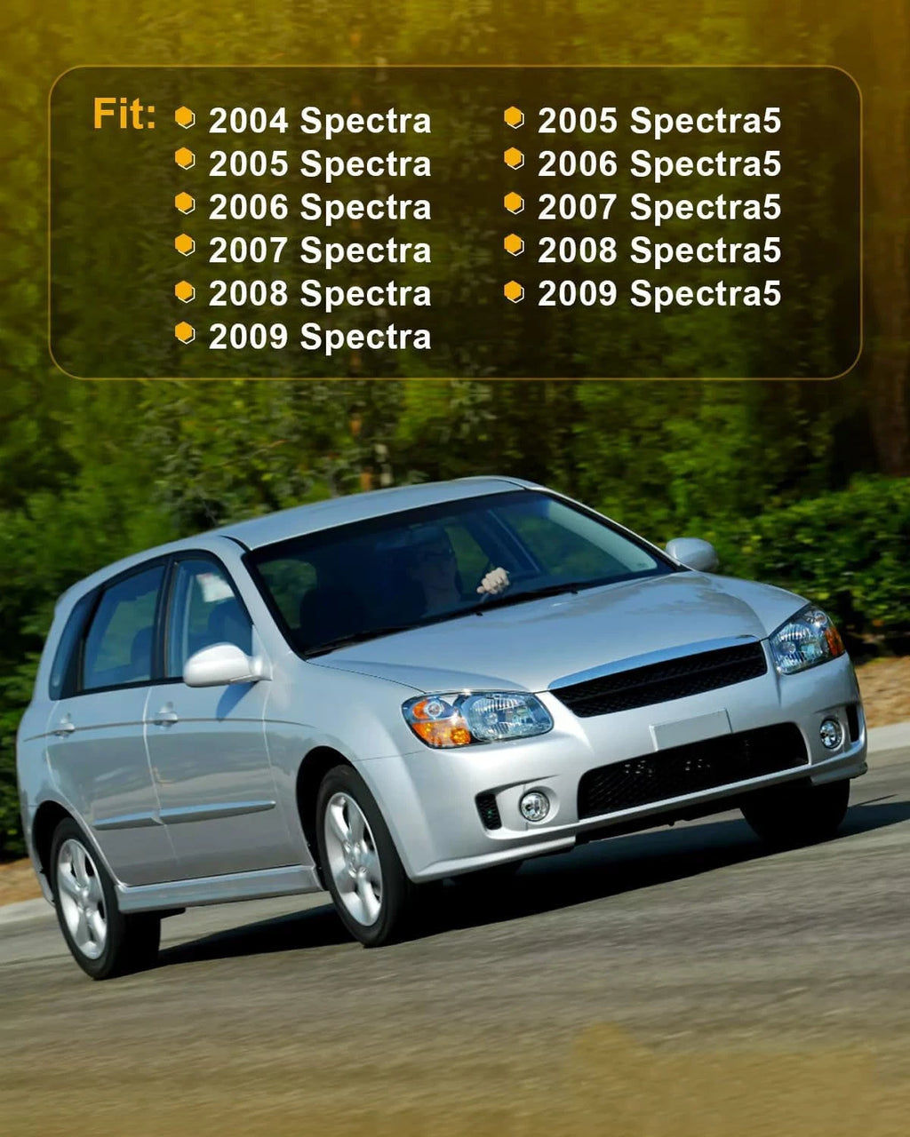 2X Interior Door Handle for Kia Spectra/Spectra5 (2004–2009)