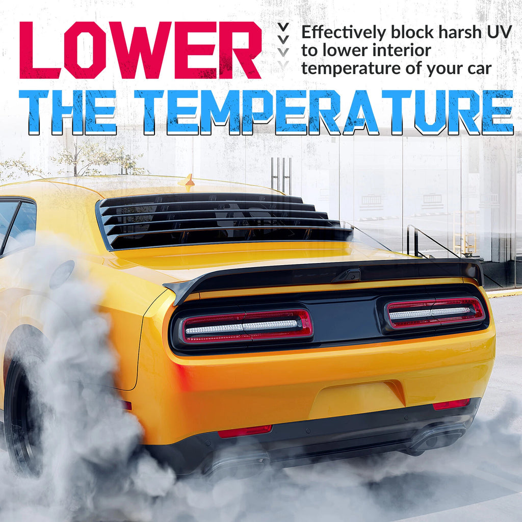 Carbon Fiber Rear Window Louver Sun Shade for Dodge Challenger (2008-2023)
