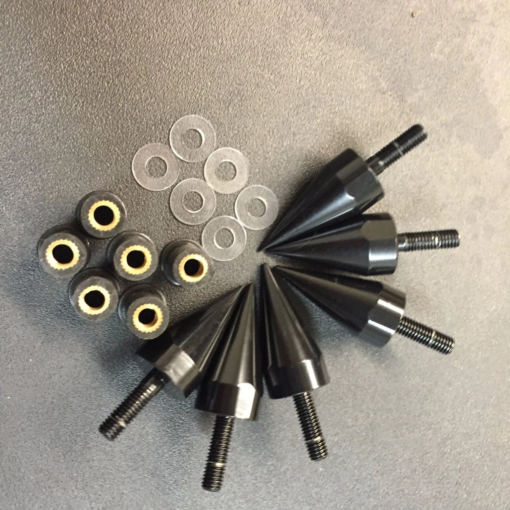 Spike Bolts for Motorcycle Windscreen Fairings License Plate (Black)