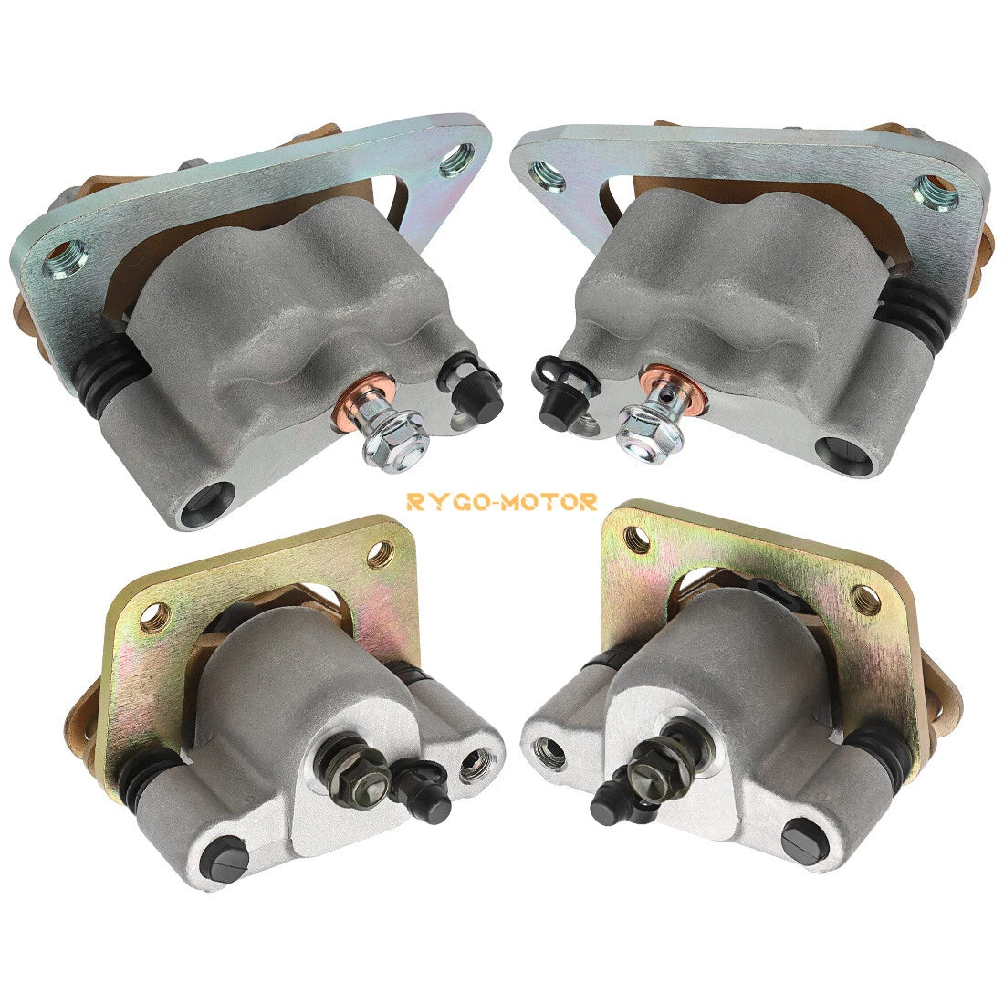 Front & Rear Brake Calipers w/Pads for Polaris RZR 800 RZR S 800 (2008–2014)