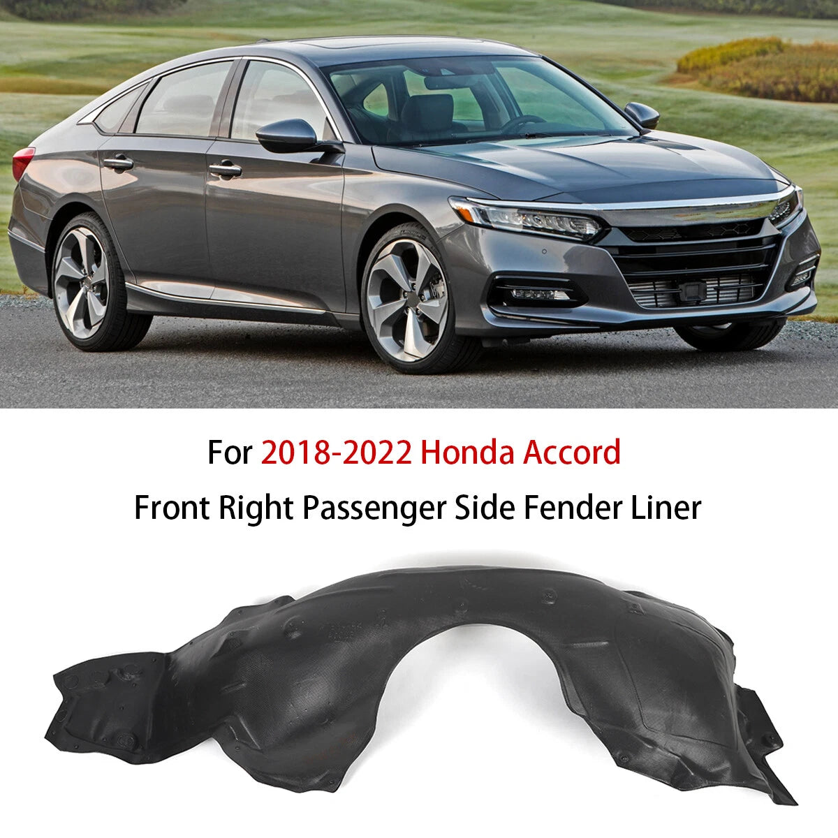 Front Right Fender Liner for Honda Accord Sedan (2018–2022)