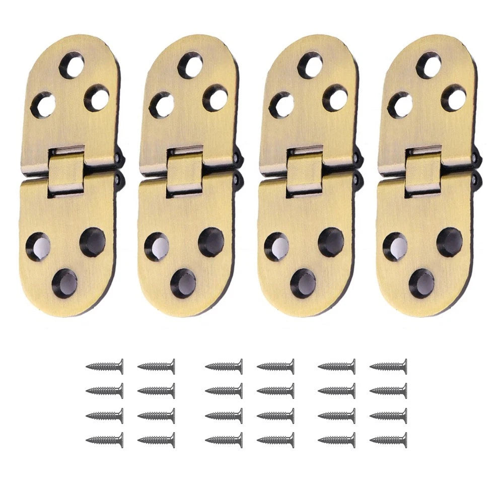 Set of 4 Zinc Alloy Hinges for Folding Tables and Marine Doors