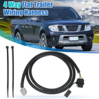 4 Way Flat Trailer Wiring Harness Plug for Nissan Frontier Xterra Pathfinder (2005–2022)