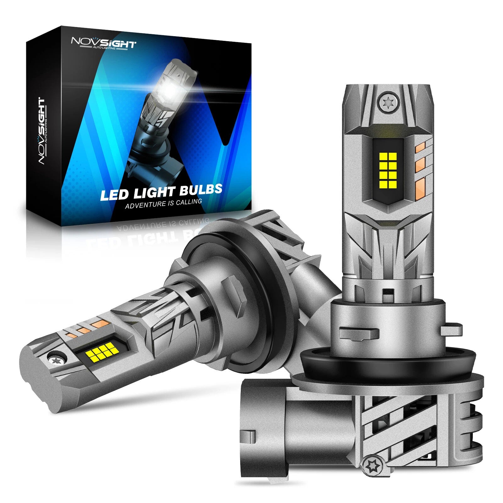 H11 LED Headlight Bulbs Kit for NOVSIGHT (20000LM, 6500K)