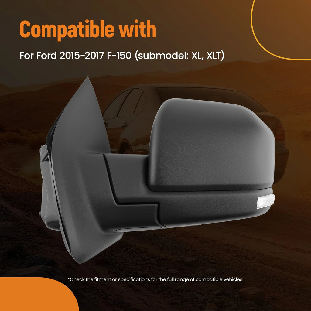 Left Rear View Mirror for Ford F-150 (2015–2017) FL3Z17683DD Heated Power