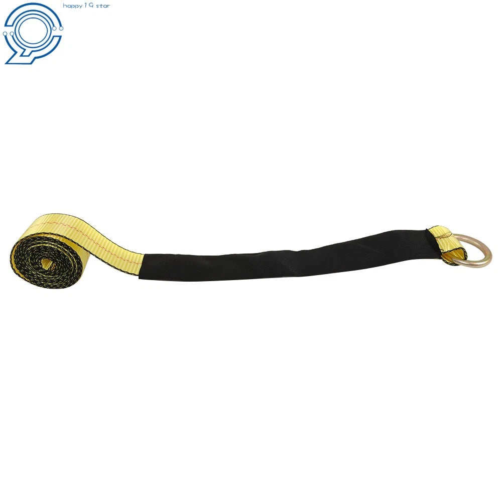 Set of 4 Tie Downs for Cars with Snap Hooks 2"x 96" Classic Yellow