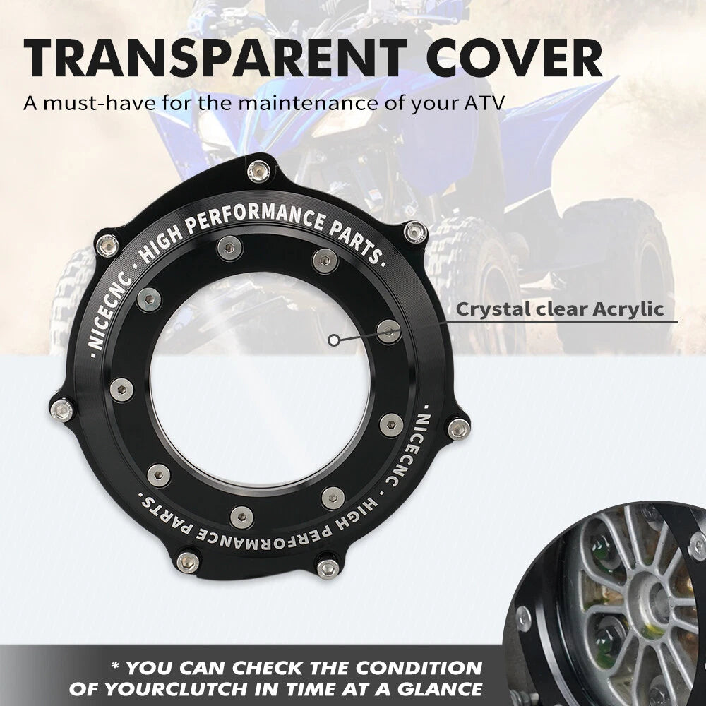 Clutch Cover with Observing Window for Yamaha YFZ450 (2007–2009, 2012–2013)