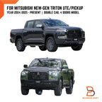 6 x Matte Black Fender Flares for Mitsubishi Triton Ute Double Cab (2015-2023)